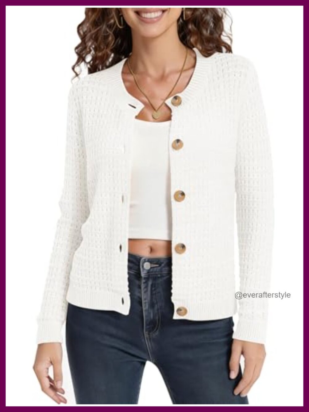 Cable Knit Button Down Cardigan Sweater Soft Long Sleeve Lightweight Knit